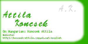 attila koncsek business card